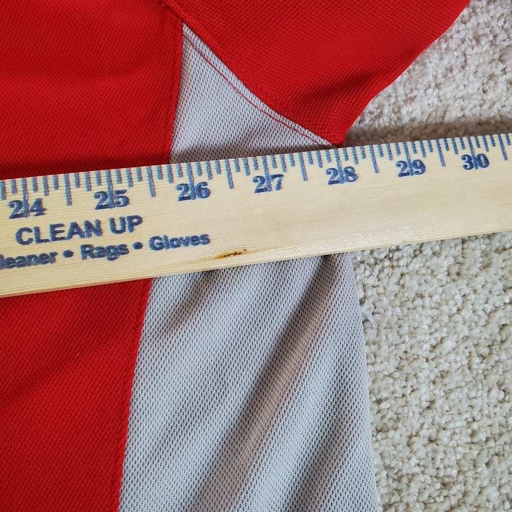 Starter Ohio State Men's Polo Shirt Size 2XL Red Gray Logo - Picture 6 of 16